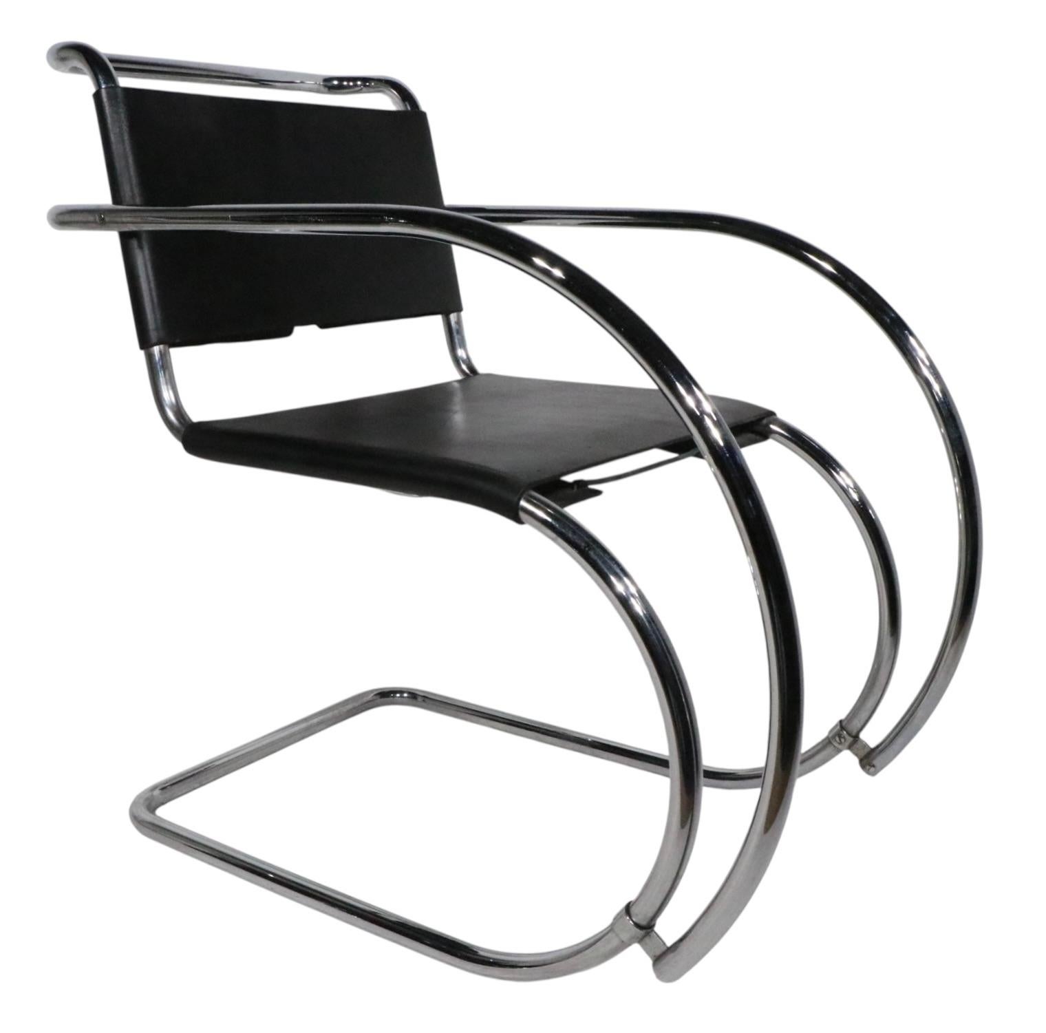Pr. Mr. Chairs designed by Mies Van Der Rohe made by32.5  Palazetti For Sale 6
