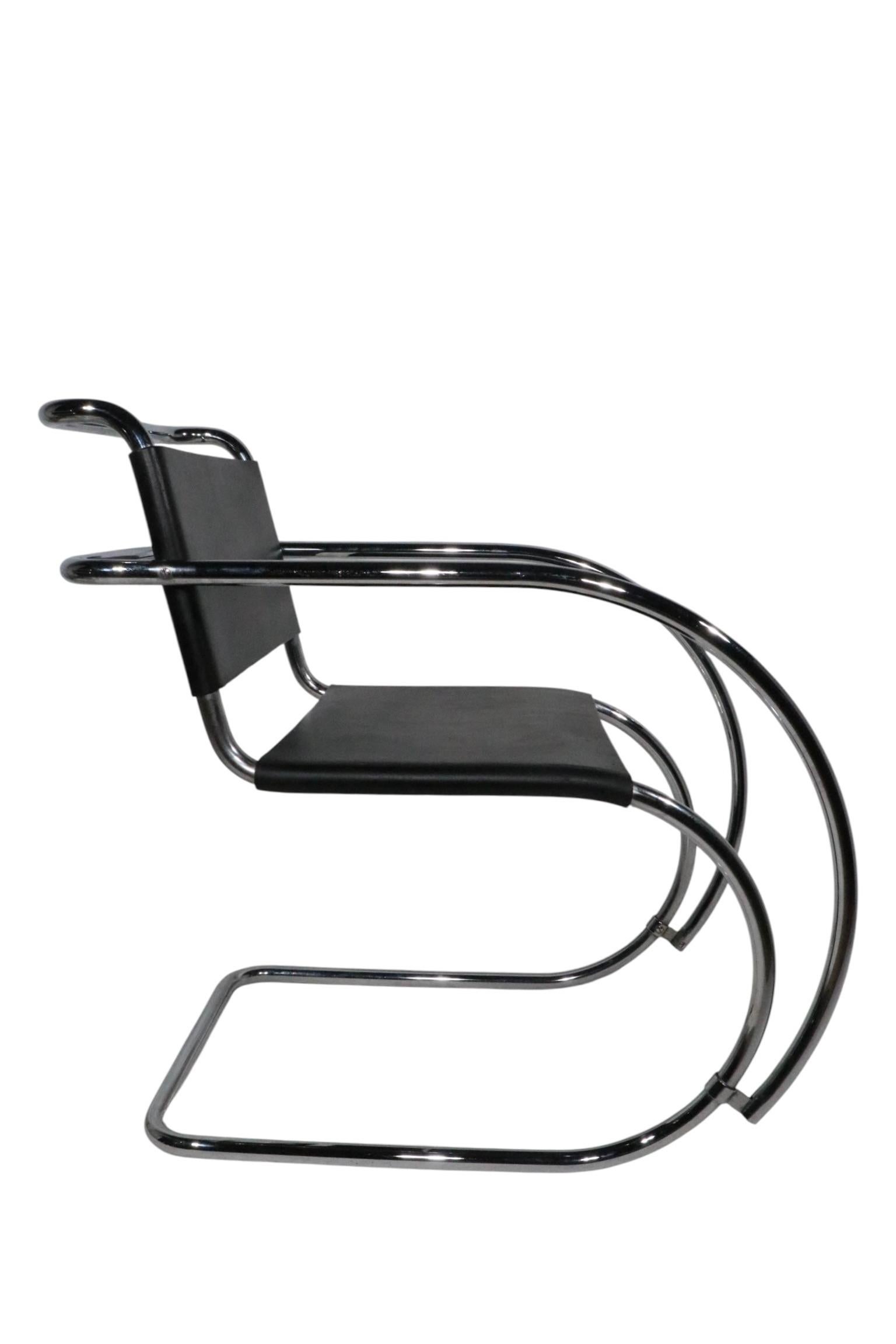 Pr. Mr. Chairs designed by Mies Van Der Rohe made by32.5  Palazetti For Sale 7