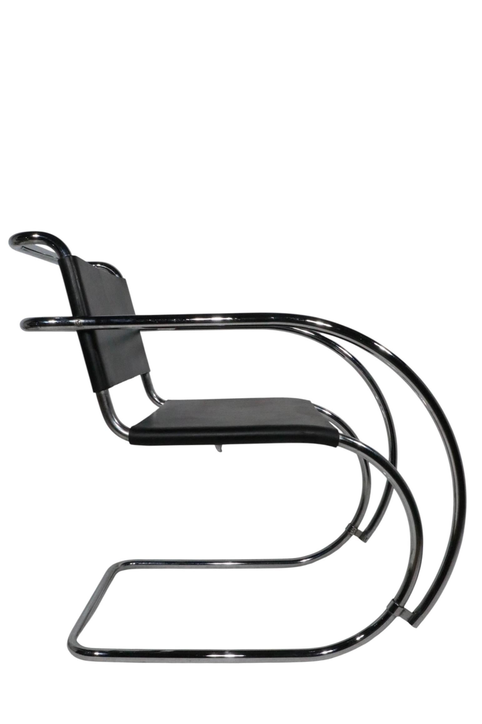 Pr. Mr. Chairs designed by Mies Van Der Rohe made by32.5  Palazetti For Sale 8