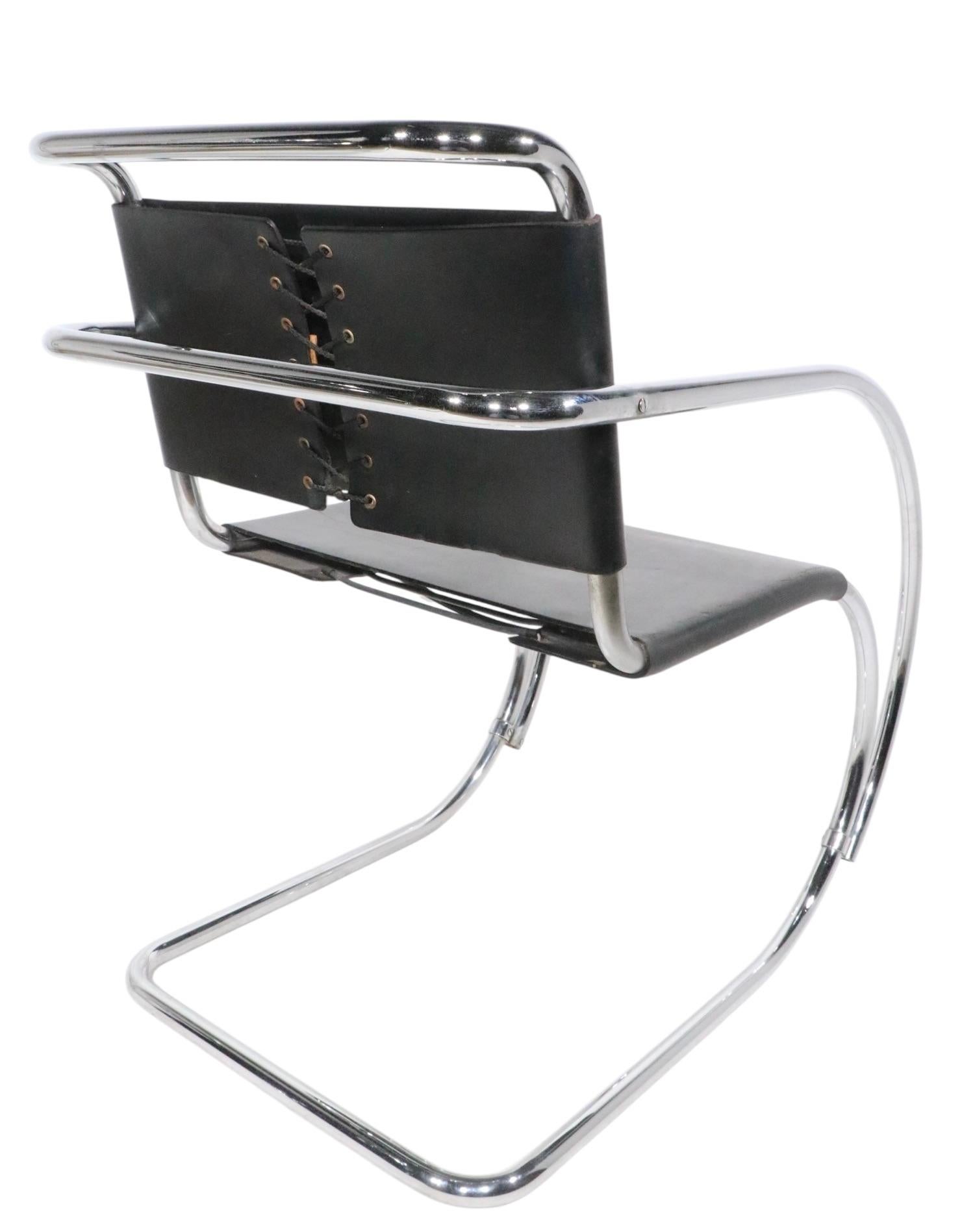 Pr. Mr. Chairs designed by Mies Van Der Rohe made by32.5  Palazetti For Sale 9
