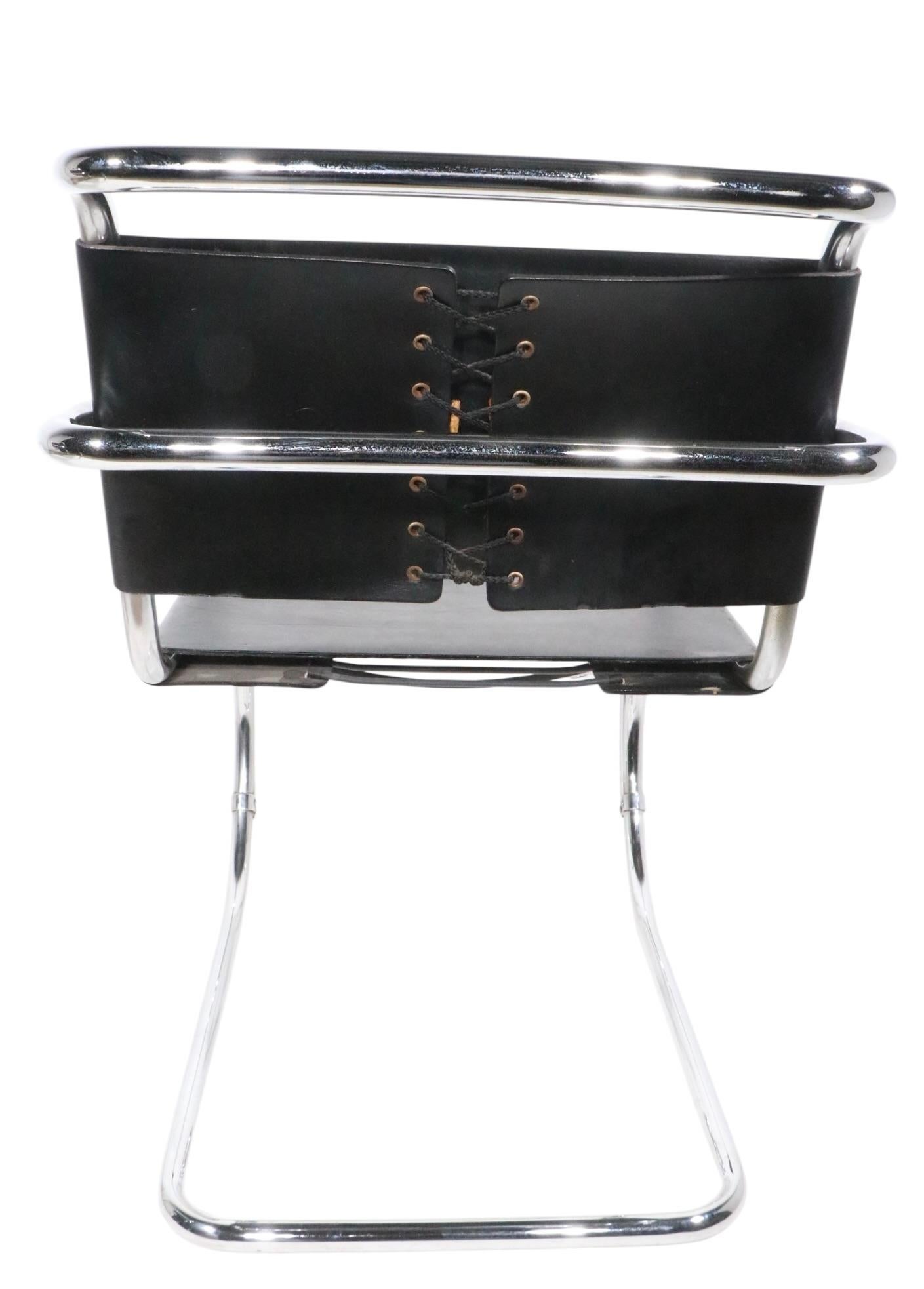 Pr. Mr. Chairs designed by Mies Van Der Rohe made by32.5  Palazetti For Sale 10