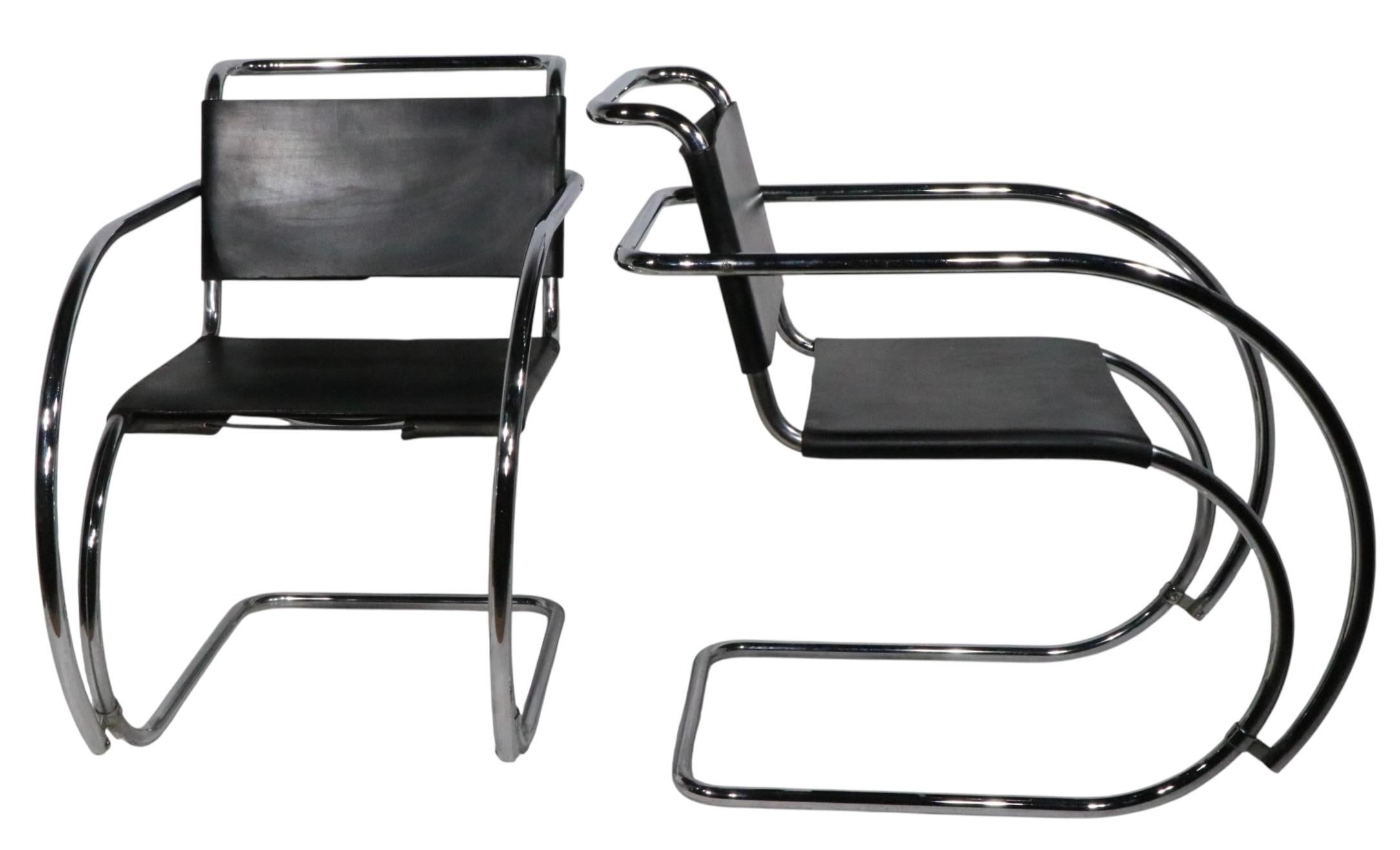 Pr. Mr. Chairs designed by Mies Van Der Rohe made by32.5  Palazetti For Sale 1