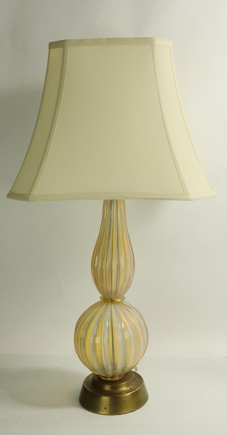 Pair of Murano Table Lamps Attributed to Barovier 3