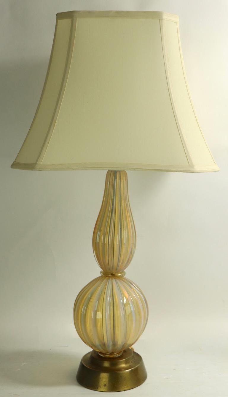 Pair of Murano Table Lamps Attributed to Barovier 4