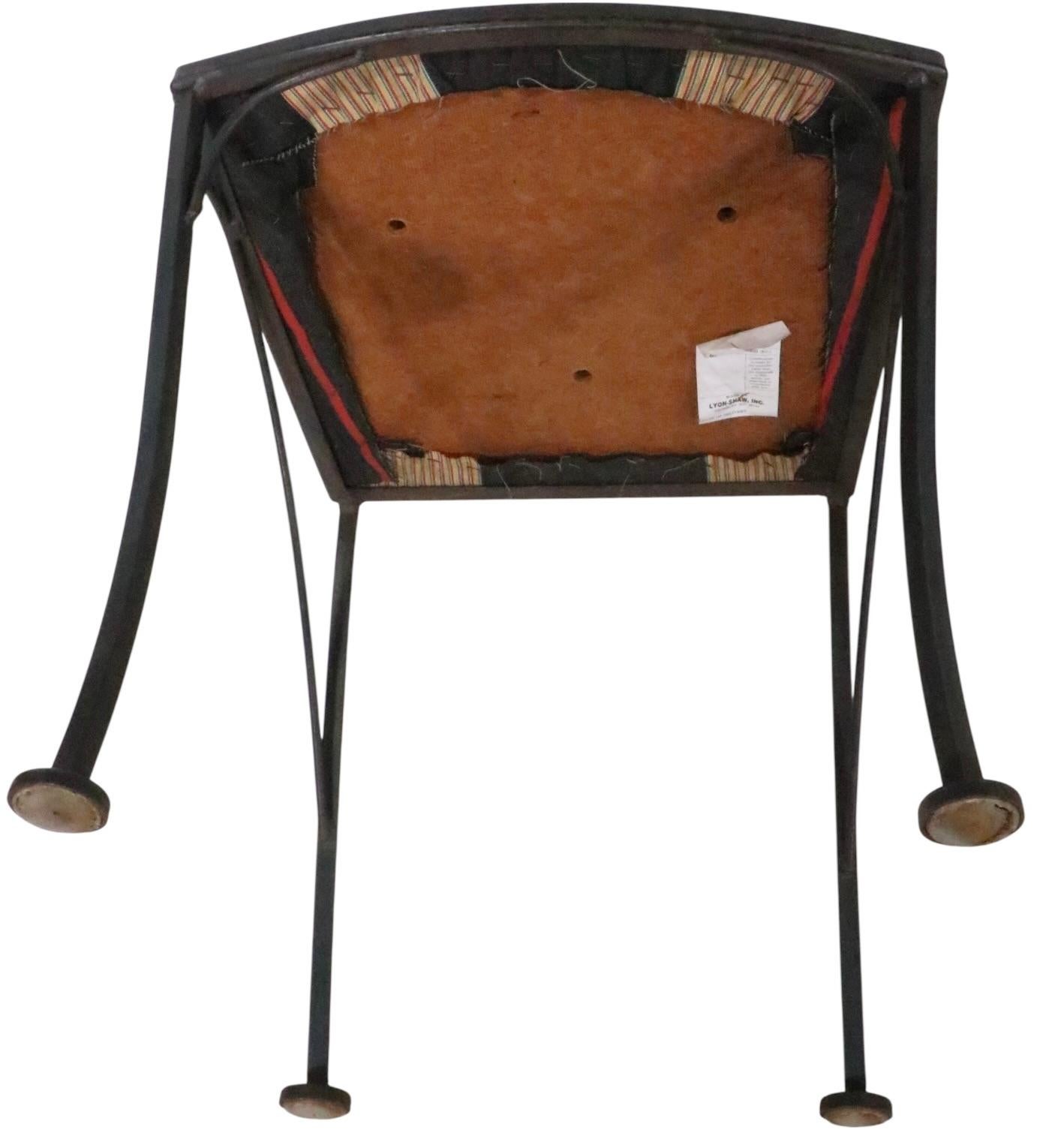 Pr. Neo Classic X Back Stühle aus Schmiedeeisen von Lyon - Shaw Inc. im Angebot 8