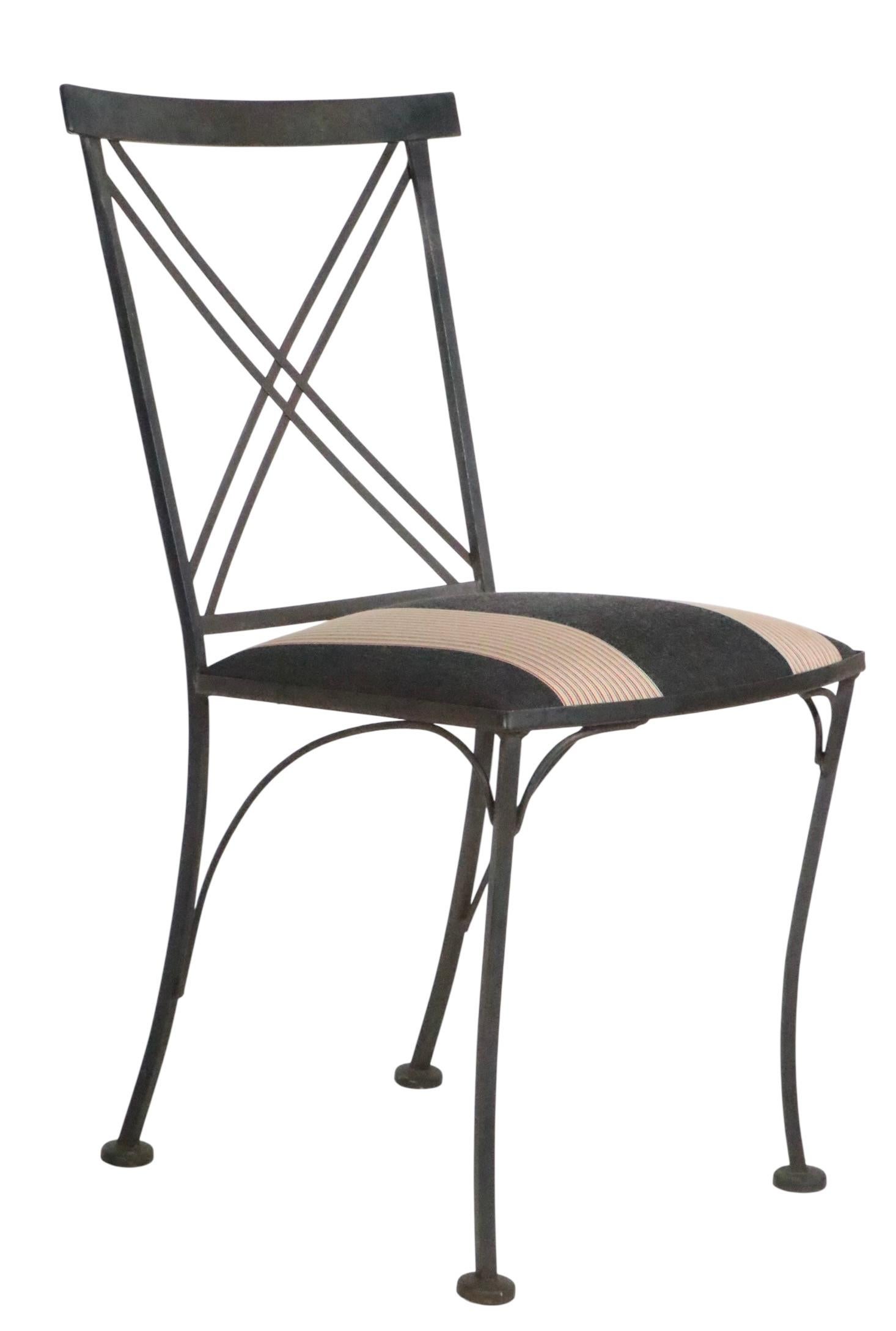 Pr. Neo Classic X Back Stühle aus Schmiedeeisen von Lyon - Shaw Inc. im Zustand „Gut“ im Angebot in New York, NY