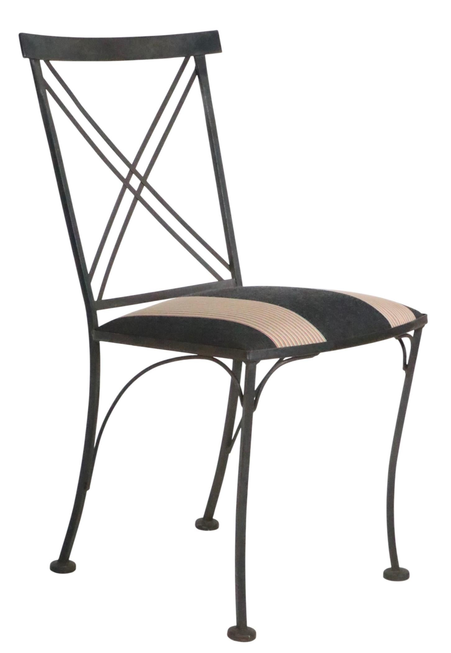 Pr. Neo Classic X Back Stühle aus Schmiedeeisen von Lyon - Shaw Inc. (20. Jahrhundert) im Angebot