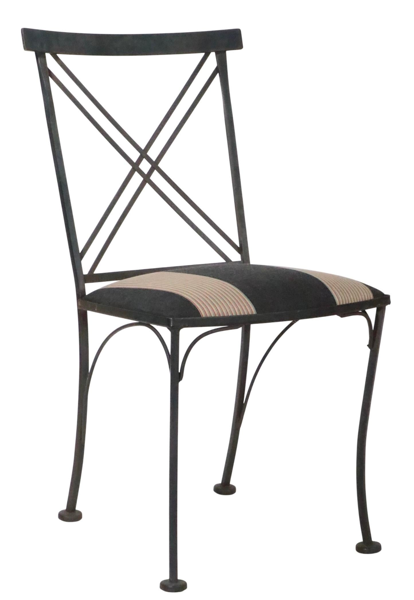 Pr. Neo Classic X Back Stühle aus Schmiedeeisen von Lyon - Shaw Inc. (Polster) im Angebot