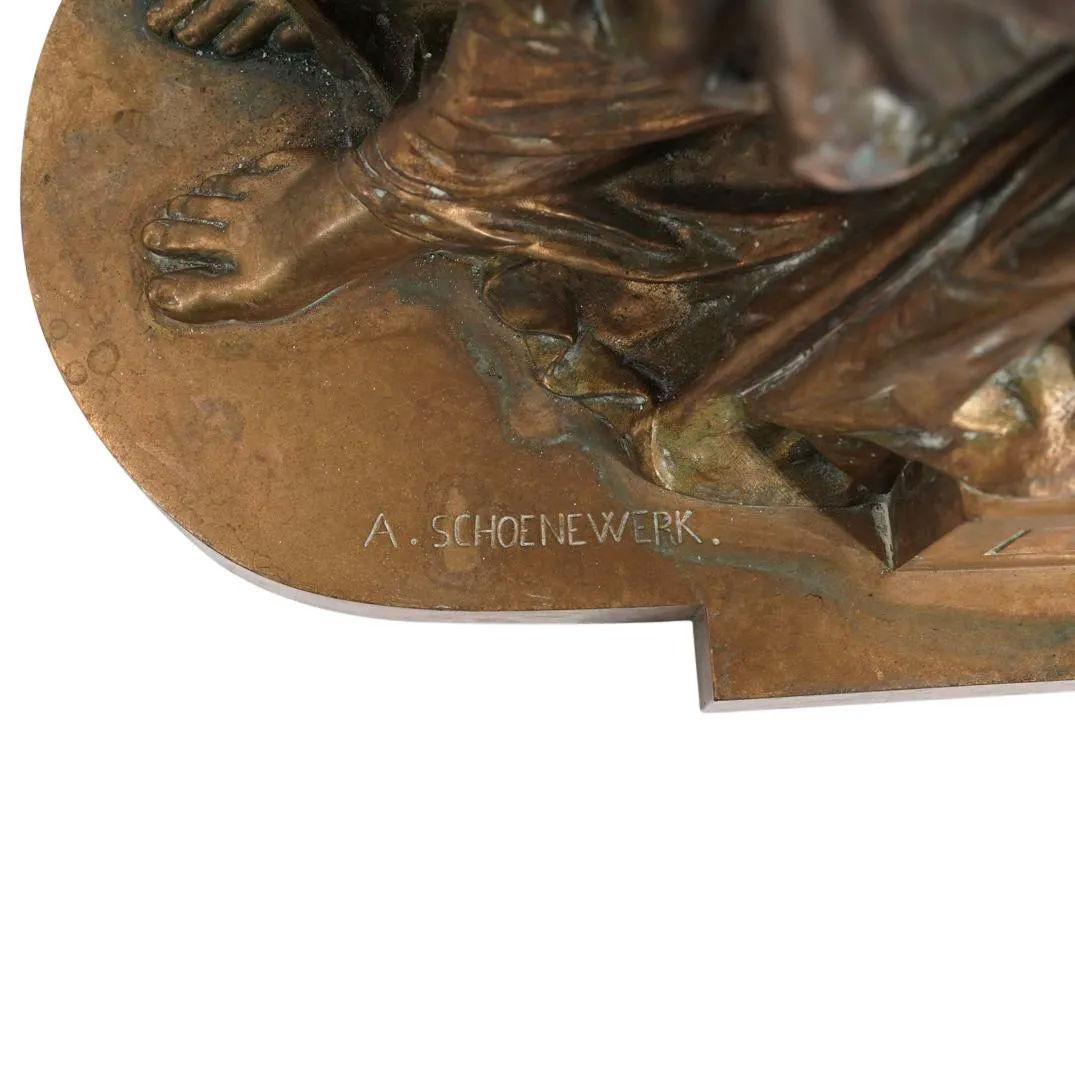 French Pair Neoclassical Gilt Bronze Figures by Pierre Alexandre Schoenewerk