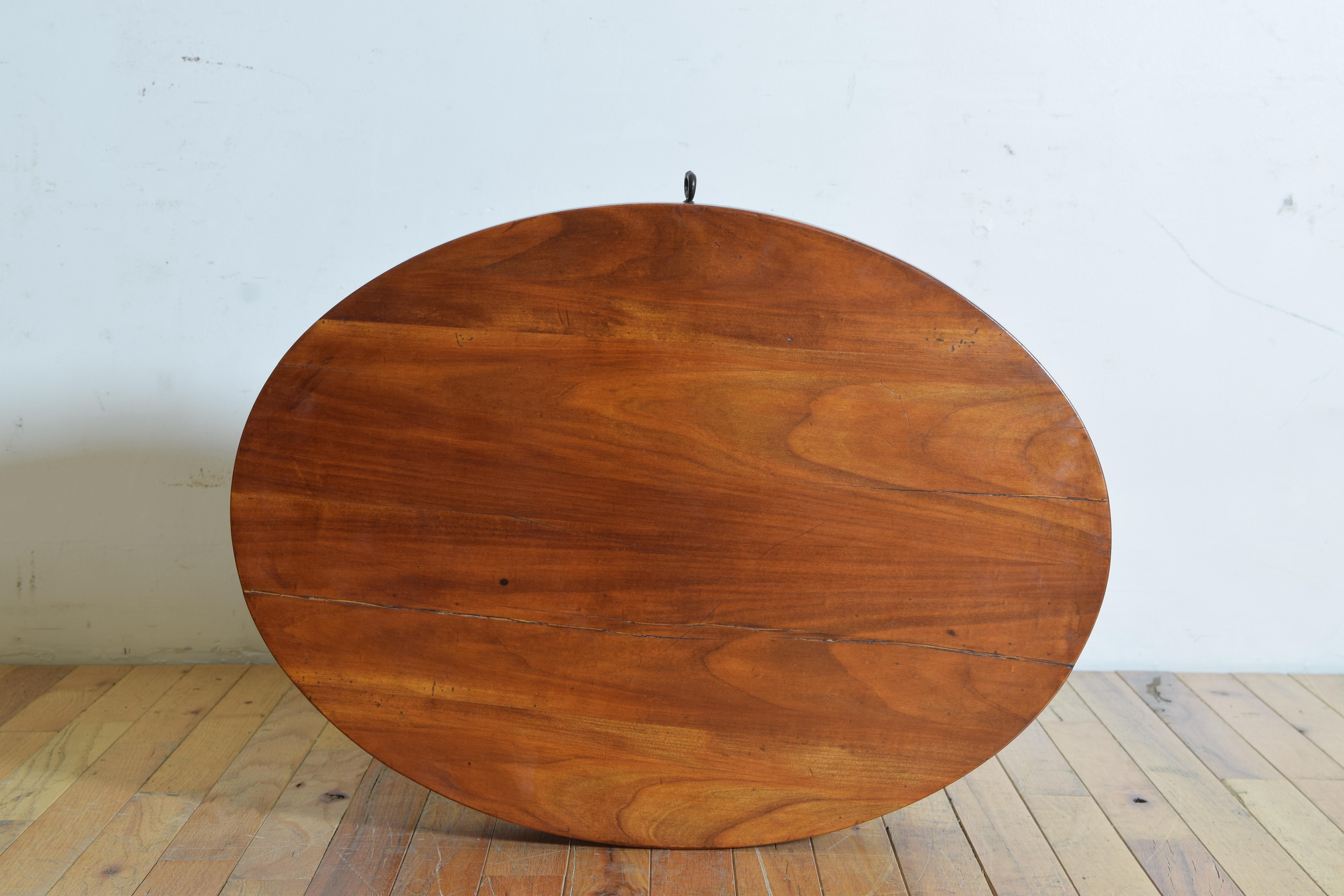 Pr Northern Italian Walnut/Cherrywood Neoclassic 1-Drawer Tables, 19thc & later 8