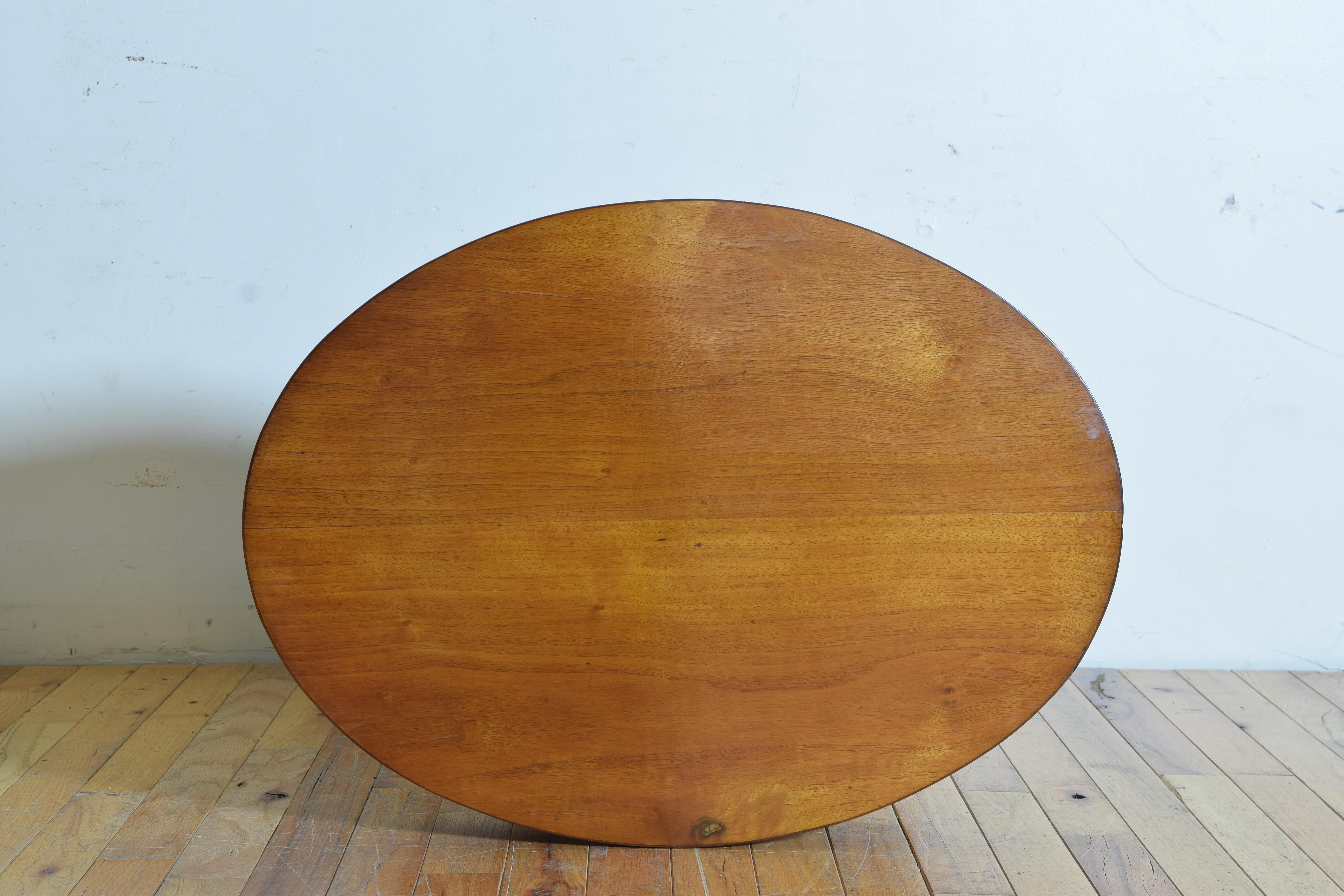 Pr Northern Italian Walnut/Cherrywood Neoclassic 1-Drawer Tables, 19thc & later 9