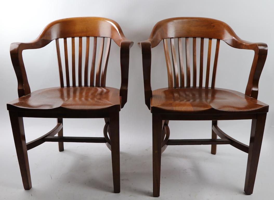 Pair of NYS Assembly Yale Library Style Office Chairs 4