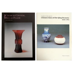 Retro Pair of Exhibition Catalogs, Chinese Glass, Phoenix Art Museum & China Institute