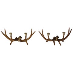 Pair of faux Antler Candelabra