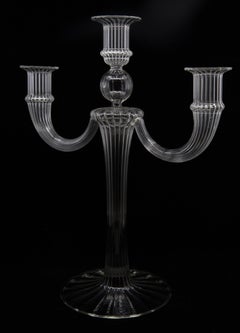 Pair of Murano Venetian Midcentury Blown Glass Candelabra Attributed to Salviati