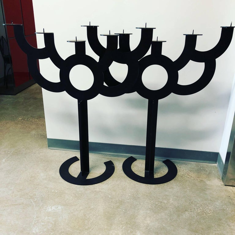 Pair of Postmodern Roderick Vos for Moooi Big Bold Floor Black Metal