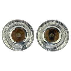 Antique Pr, Old Sheffield Plate Regency Greek-Key Coasters , 19th C. Matthew Boulton