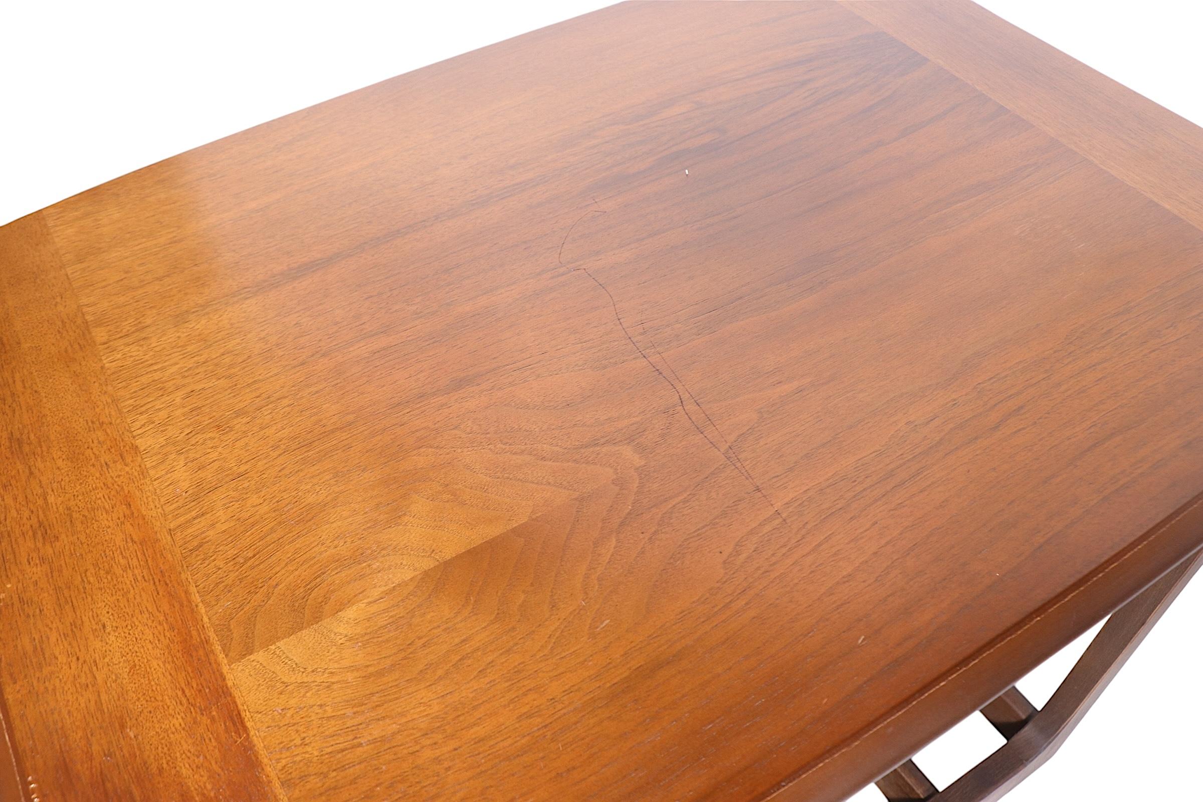 Pr. One Drawer Mid Century End or Side Sleigh Leg Tables by Lane c. 1950/60's For Sale 2