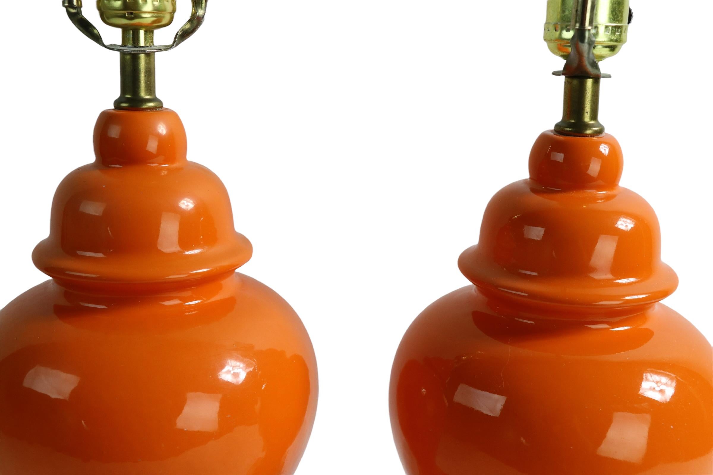 orange ginger jar lamp