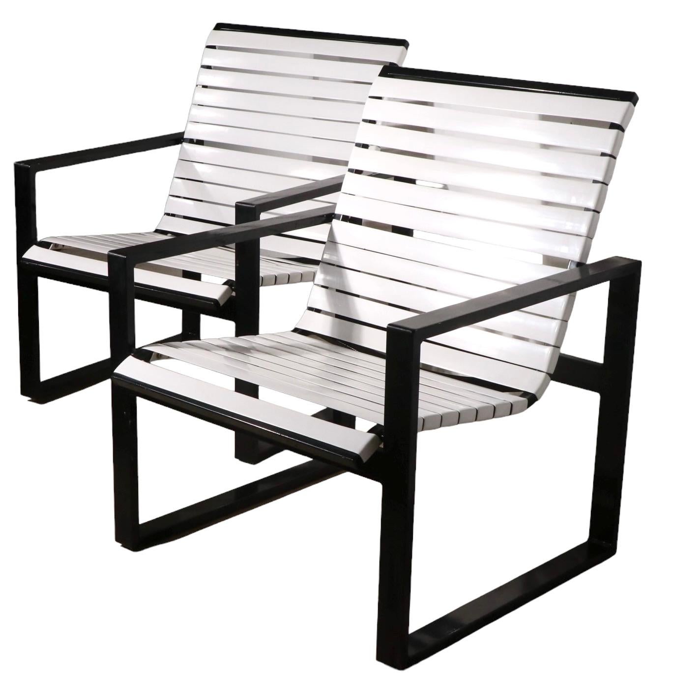 Pr. Poolside Side Patio Garden Longe Chairs For Sale 9