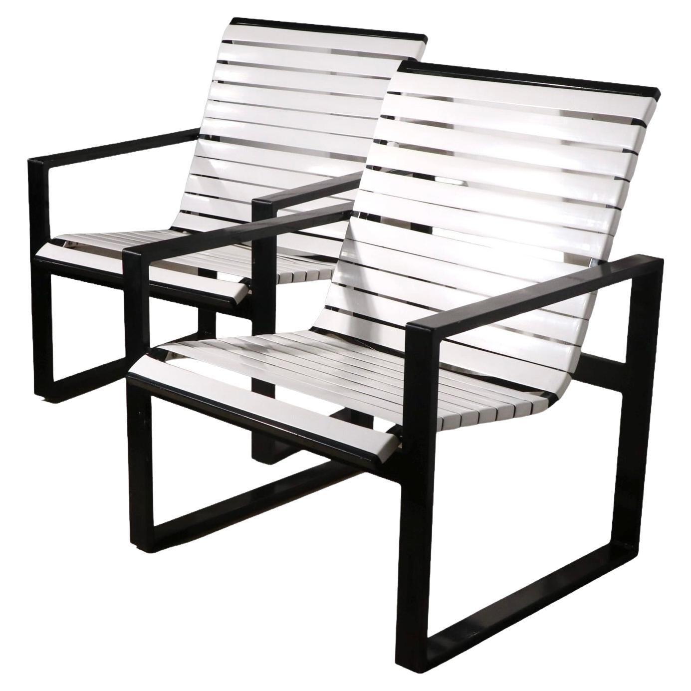 Pr. Poolside Side Patio Garden Longe Chairs For Sale