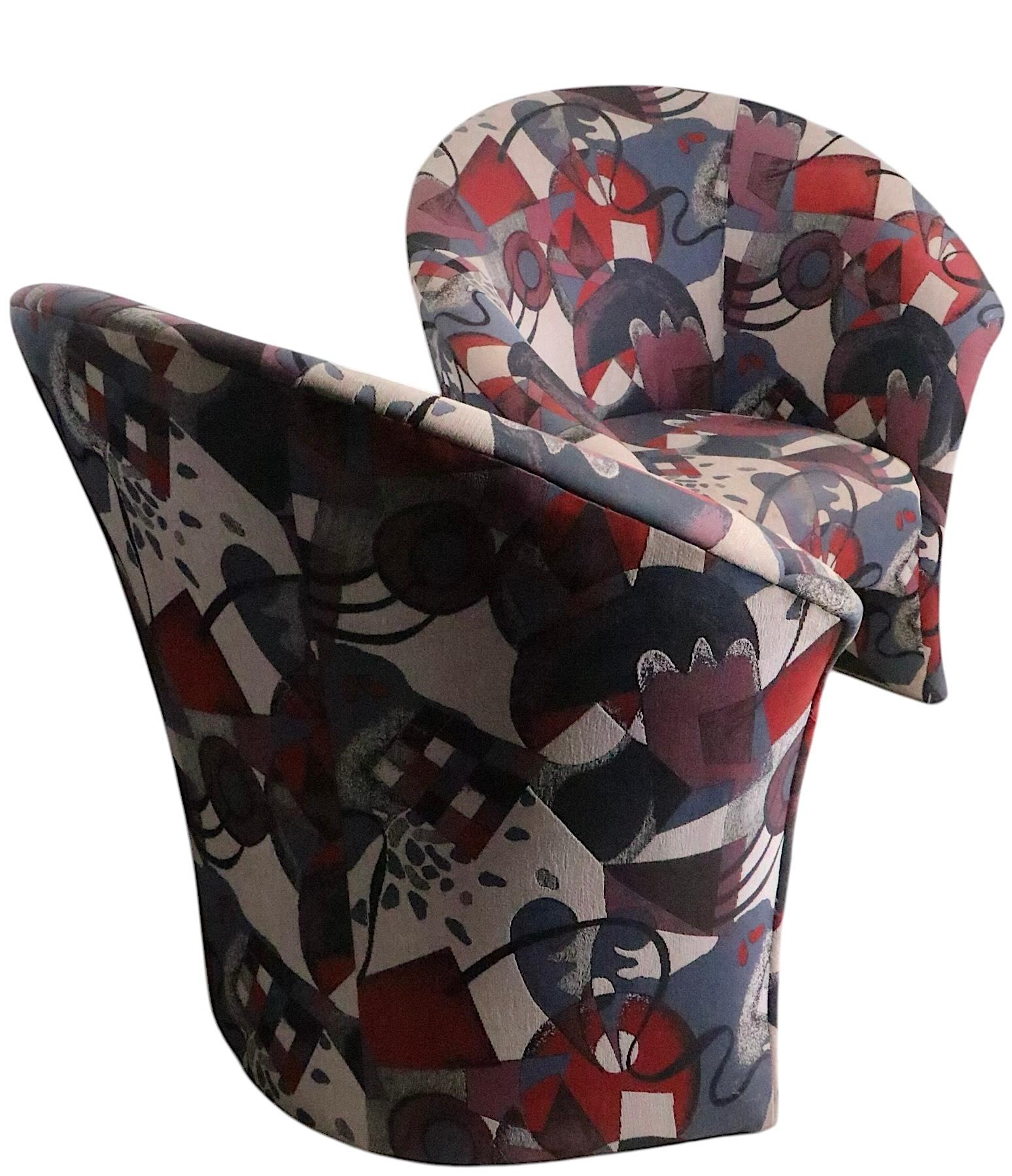 Pr. Post Modern Twist Form Side Chairs circa 1990's after Baughman Kagan For Sale 10