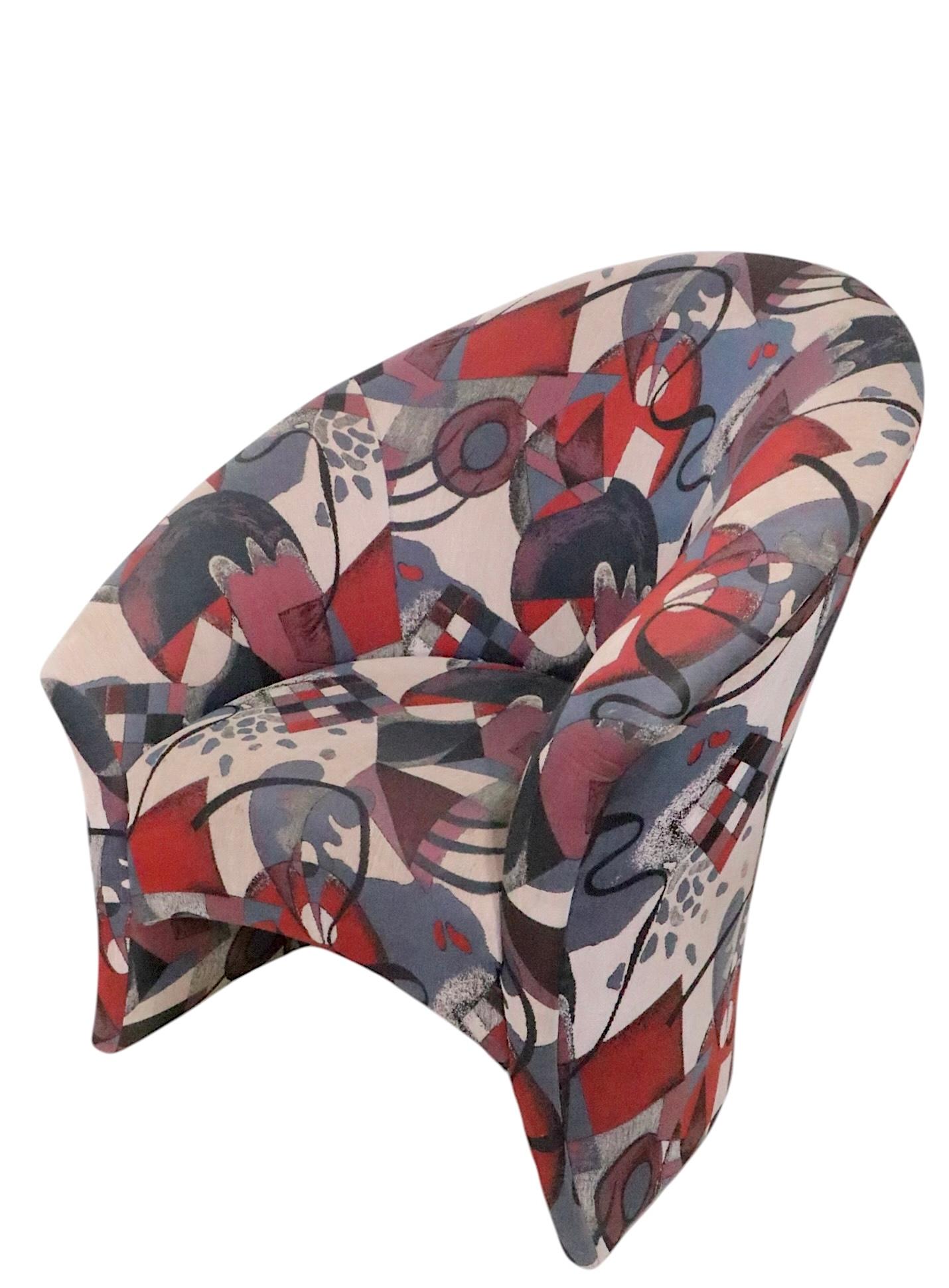 Post-Modern Pr. Post Modern Twist Form Side Chairs circa 1990's after Baughman Kagan For Sale