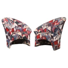 Pr. Chaises d'appoint post Modernity Twist Form circa 1990's after Baughman Kagan