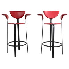 Pr. Postmodern Bar Height Stools Made in Denmark by BSK