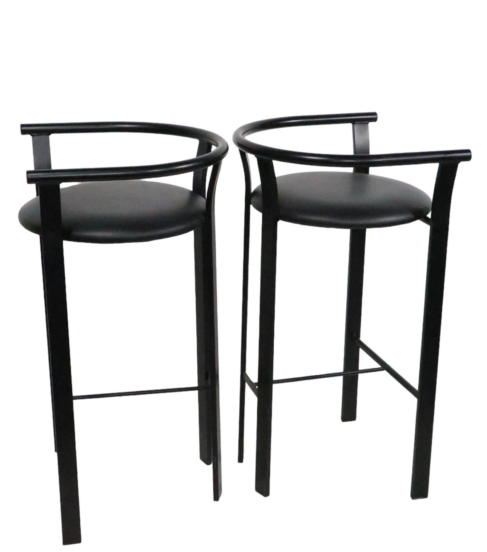Pr. Postmodern Counter Height  Stools Made in Canada  by Amisco c 1990-2020 4
