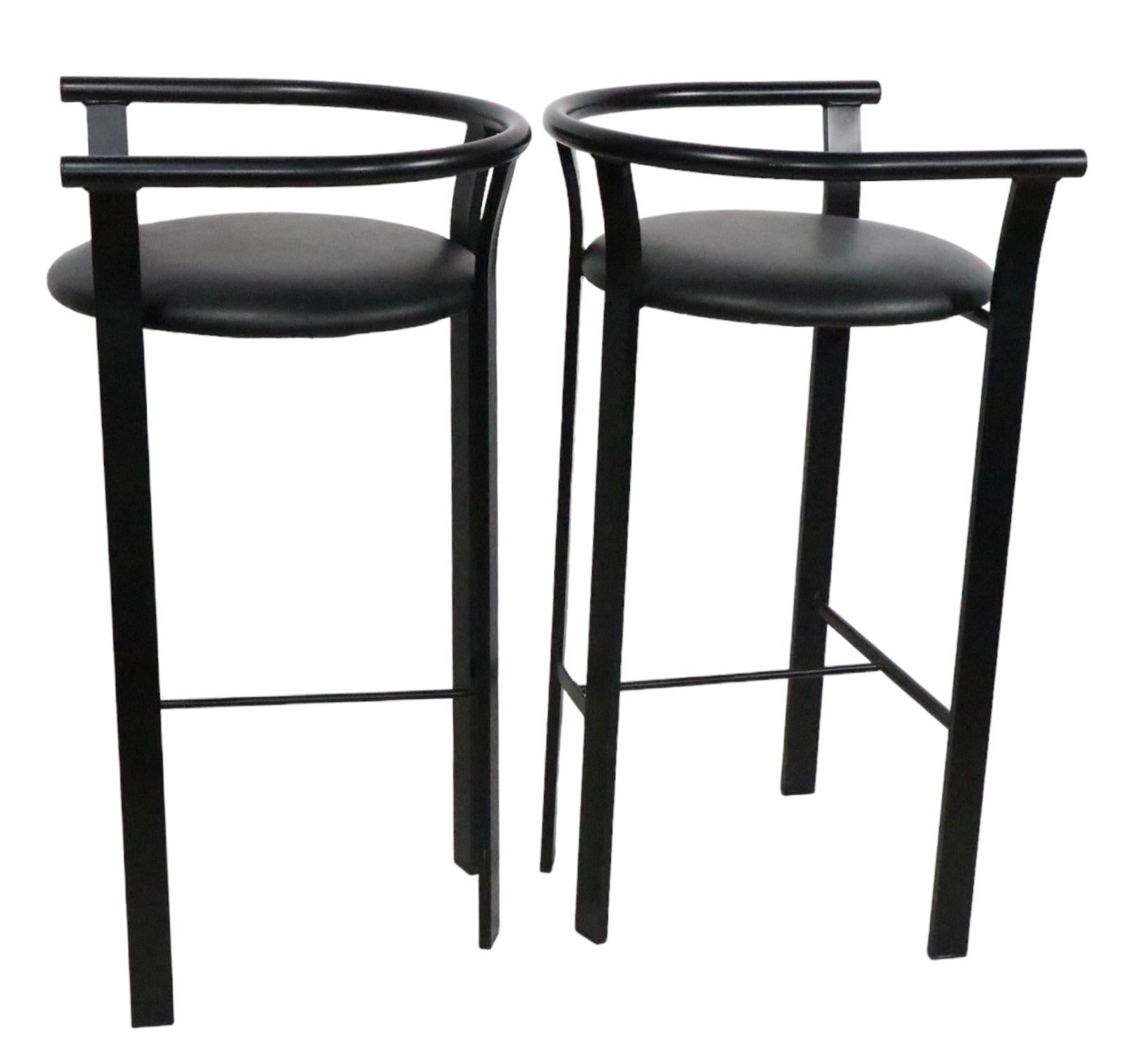 Pr. Postmodern Counter Height  Stools Made in Canada  by Amisco c 1990-2020 5