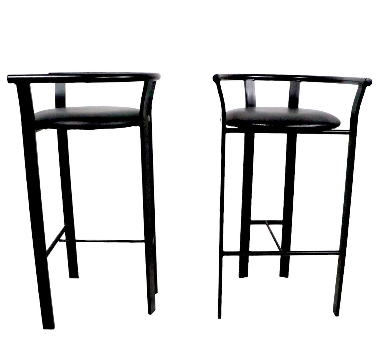 Pr. Postmodern Counter Height  Stools Made in Canada  by Amisco c 1990-2020 6