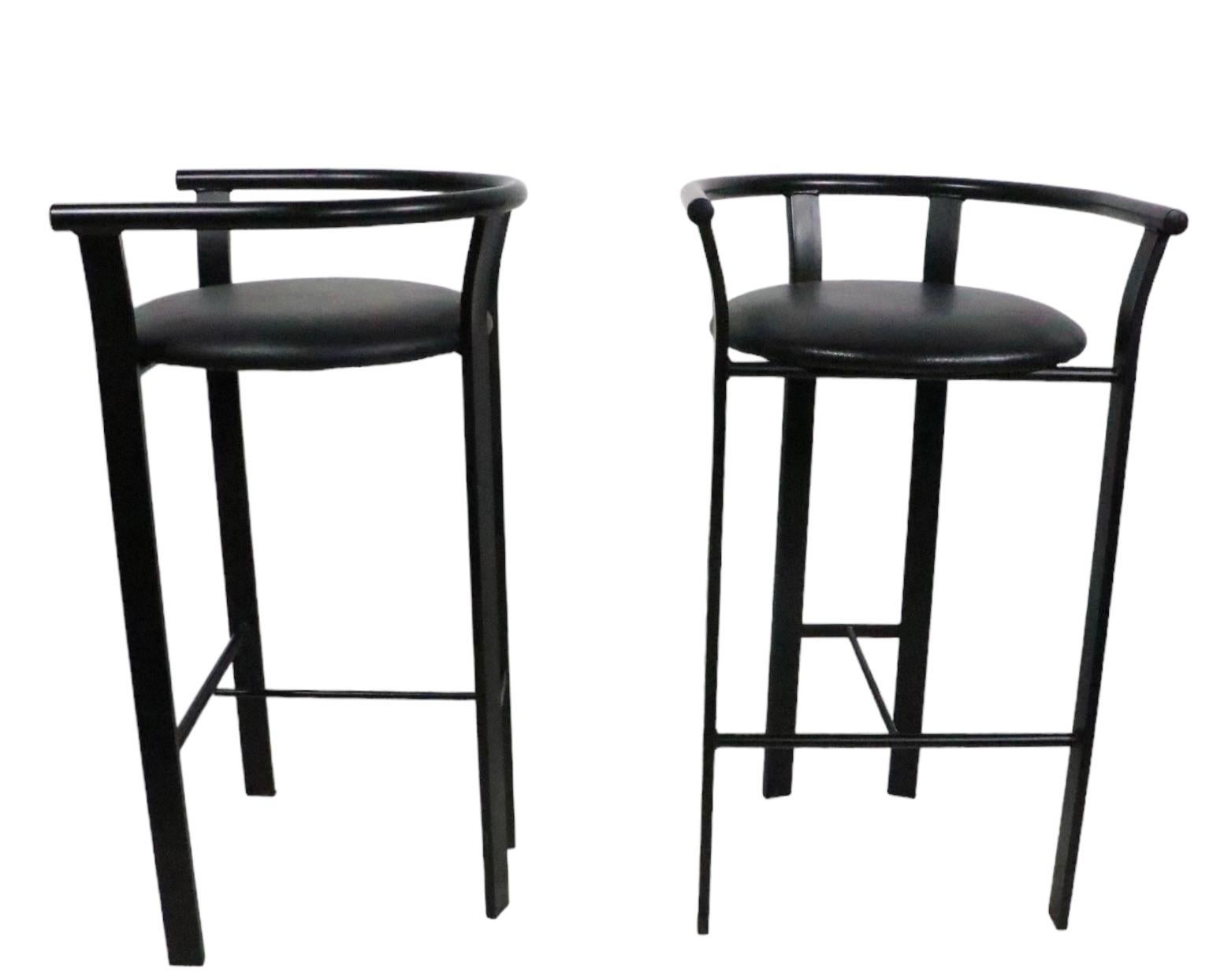 Pr. Postmodern Counter Height  Stools Made in Canada  by Amisco c 1990-2020 7