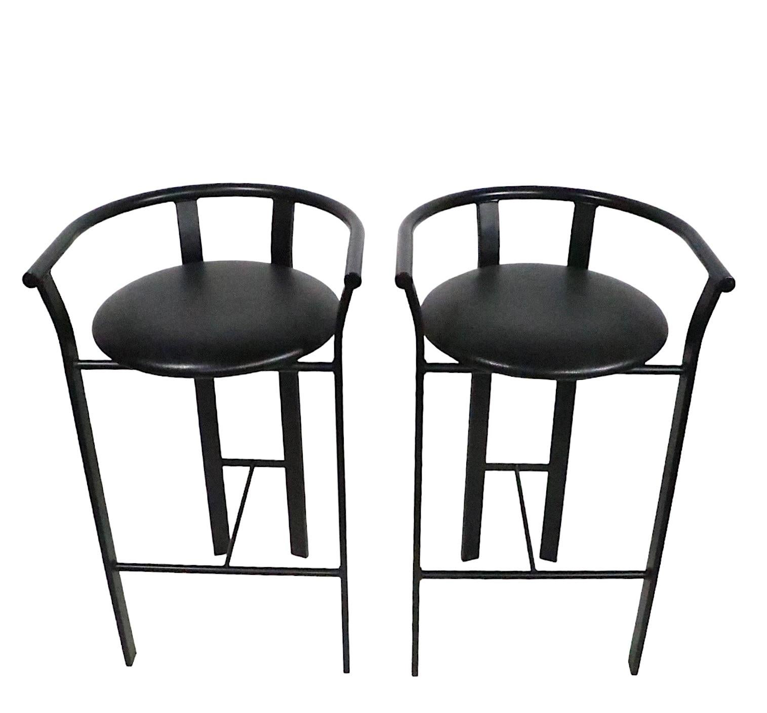 Pr. Postmodern Counter Height  Stools Made in Canada  by Amisco c 1990-2020 8