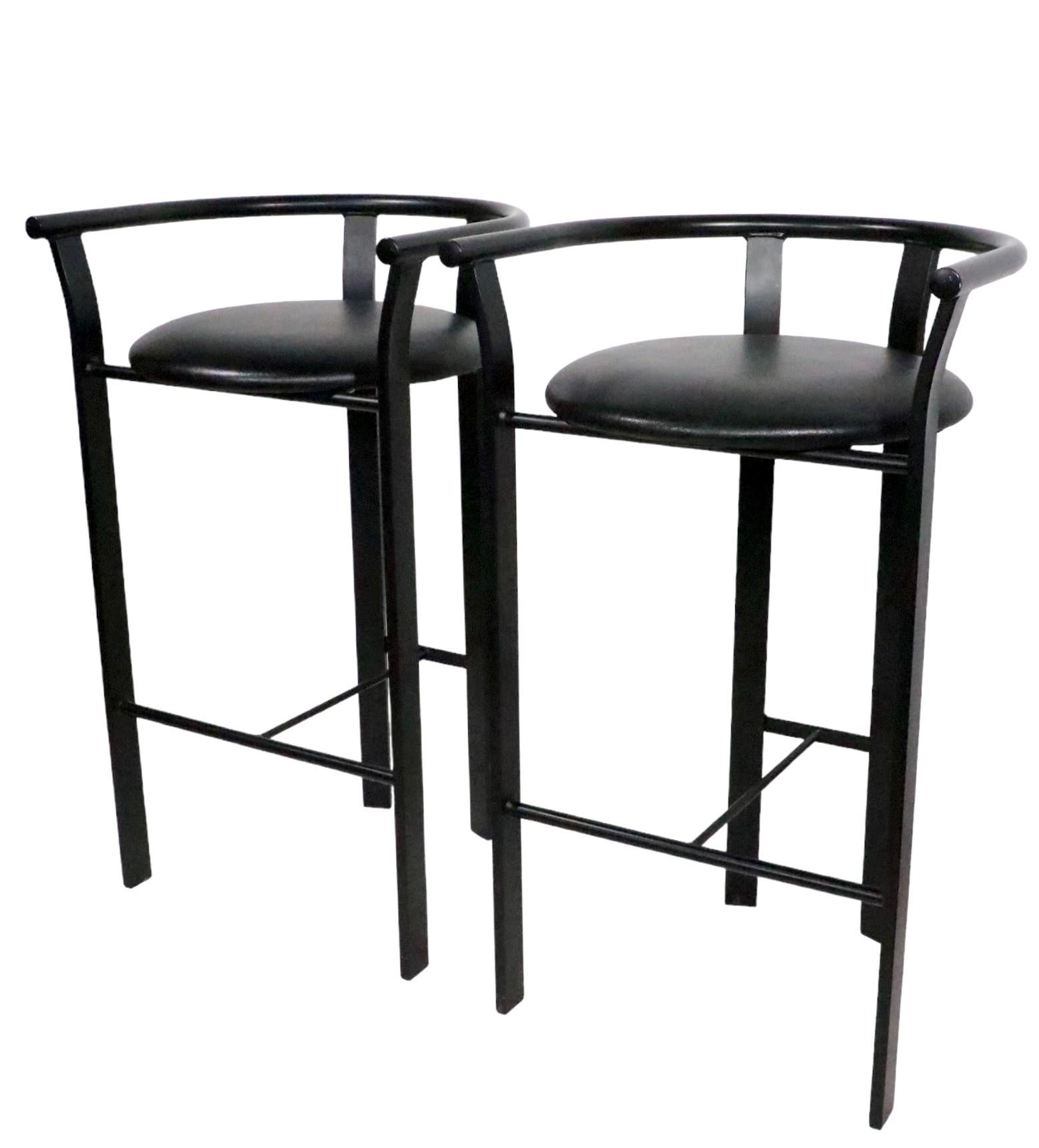 Pr. Postmodern Counter Height  Stools Made in Canada  by Amisco c 1990-2020 9