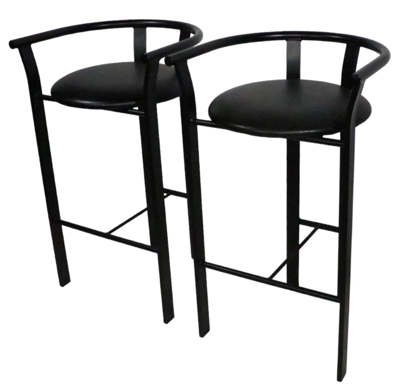 Pr. Postmodern Counter Height  Stools Made in Canada  by Amisco c 1990-2020 10