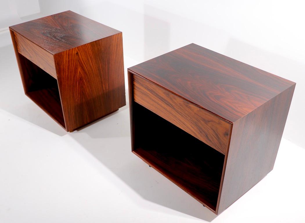 Pr. Rosewood Cube Night Stands Made in Sweden 9