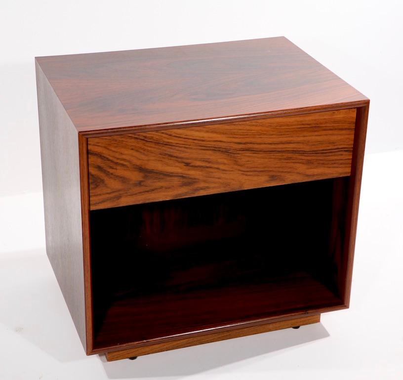 Pr. Rosewood Cube Night Stands Made in Sweden 1