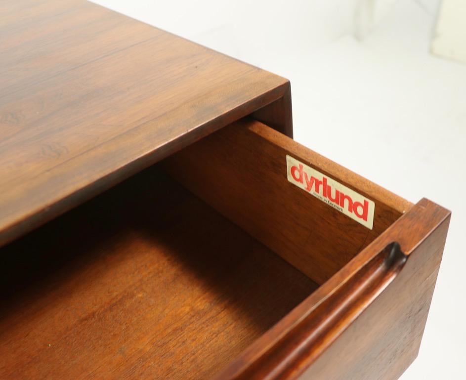 Pair of Rosewood Danish Modern Nightstands by Dyrlund 6