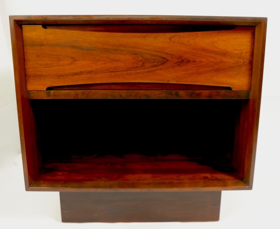 Pair of Rosewood Danish Modern Nightstands by Dyrlund 9