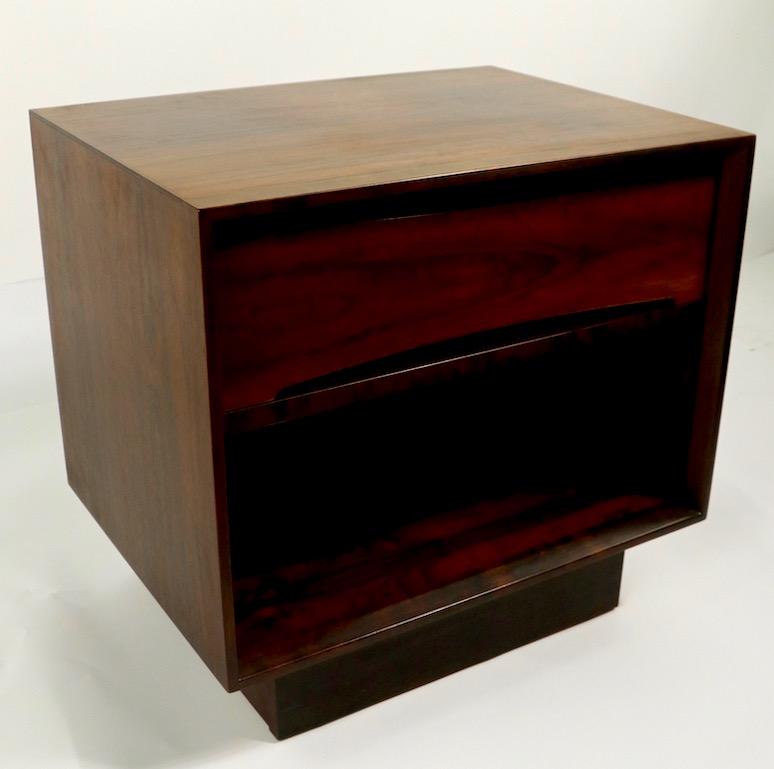 Pair of Rosewood Danish Modern Nightstands by Dyrlund 4