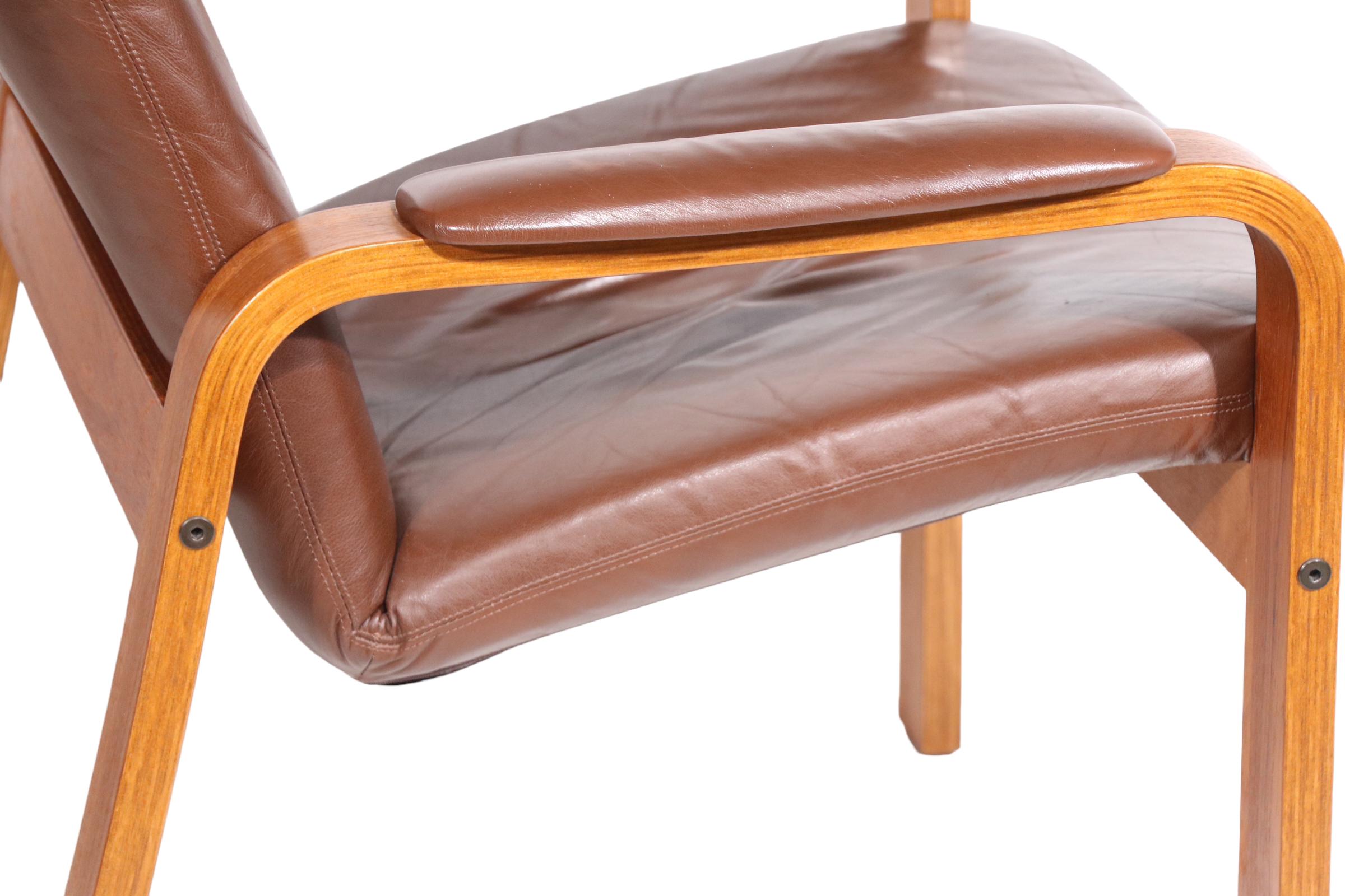 Scandinavian Modern Pr. Scandinavian Mid Century Modern Lounge Arm Chairs Made in Norway by Ekorness For Sale