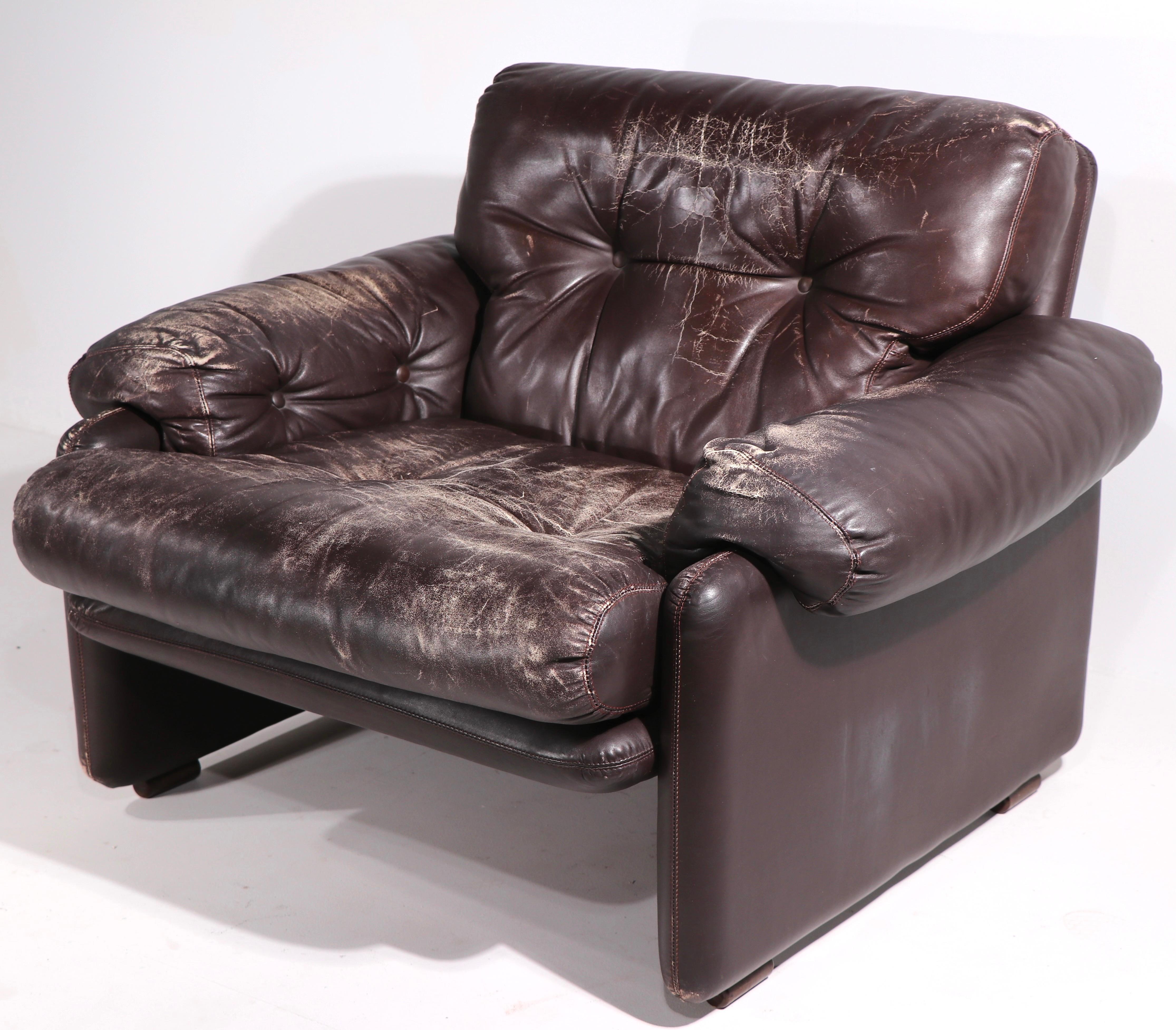 Pr Scarpa Design B & B Italia Coronado Lounge Chairs In Good Condition For Sale In New York, NY