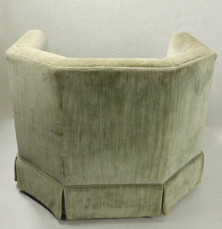 Hollywood Regency Pair of Schoonbeck Henredon Swivel Chairs