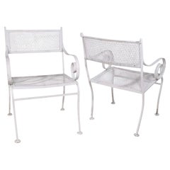 Pr. Scroll Arm Vintage Garten Patio Poolside Arm Stühle att. to Woodard