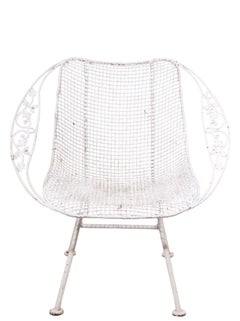 Pr. Sculptura Chantilly Rose Wrought Iron Chairs by Woodard c. 1950's