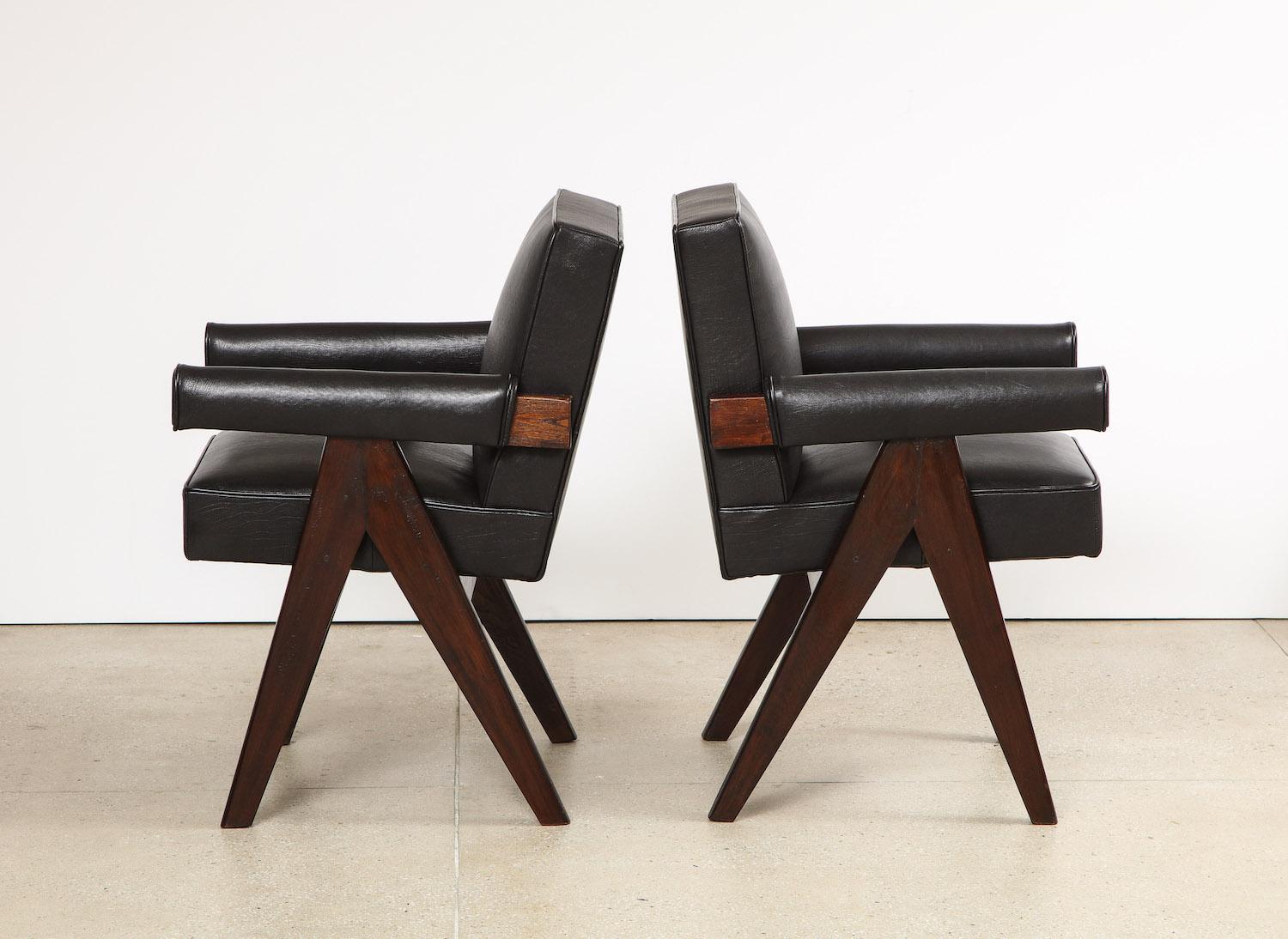 Indian Pierre Jeanneret Armchairs