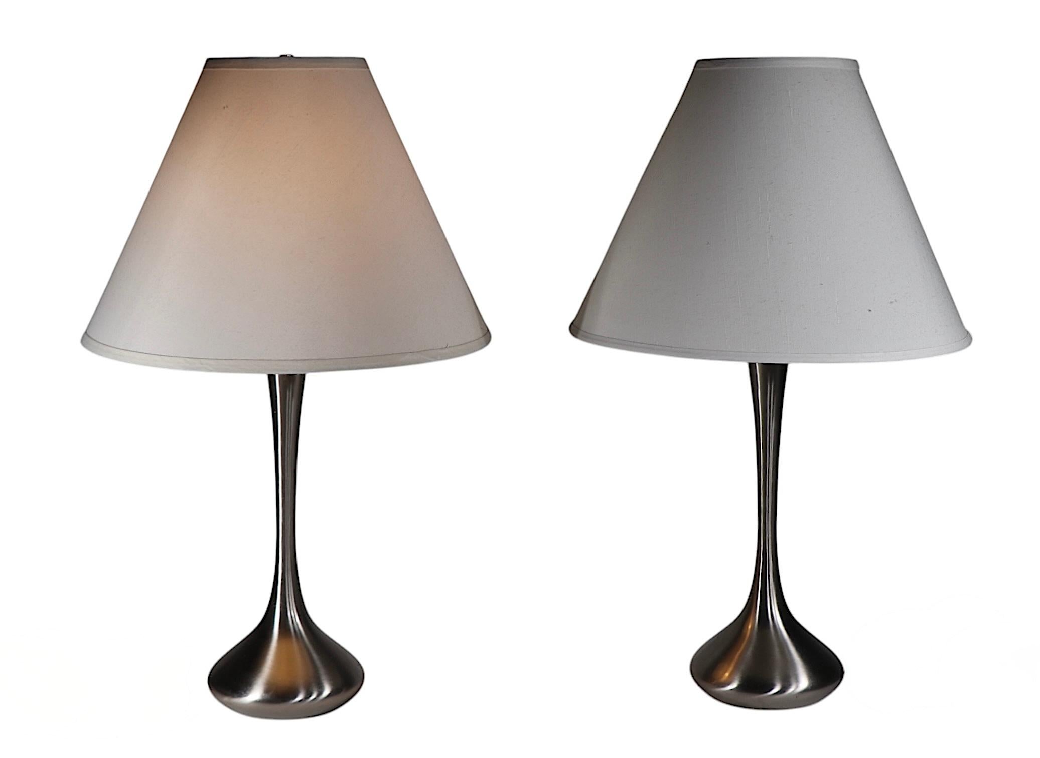 Pr. A Space Age Bill Curry für Laurel Table  Lampen in Original-Silberausführung H-929 im Angebot 5
