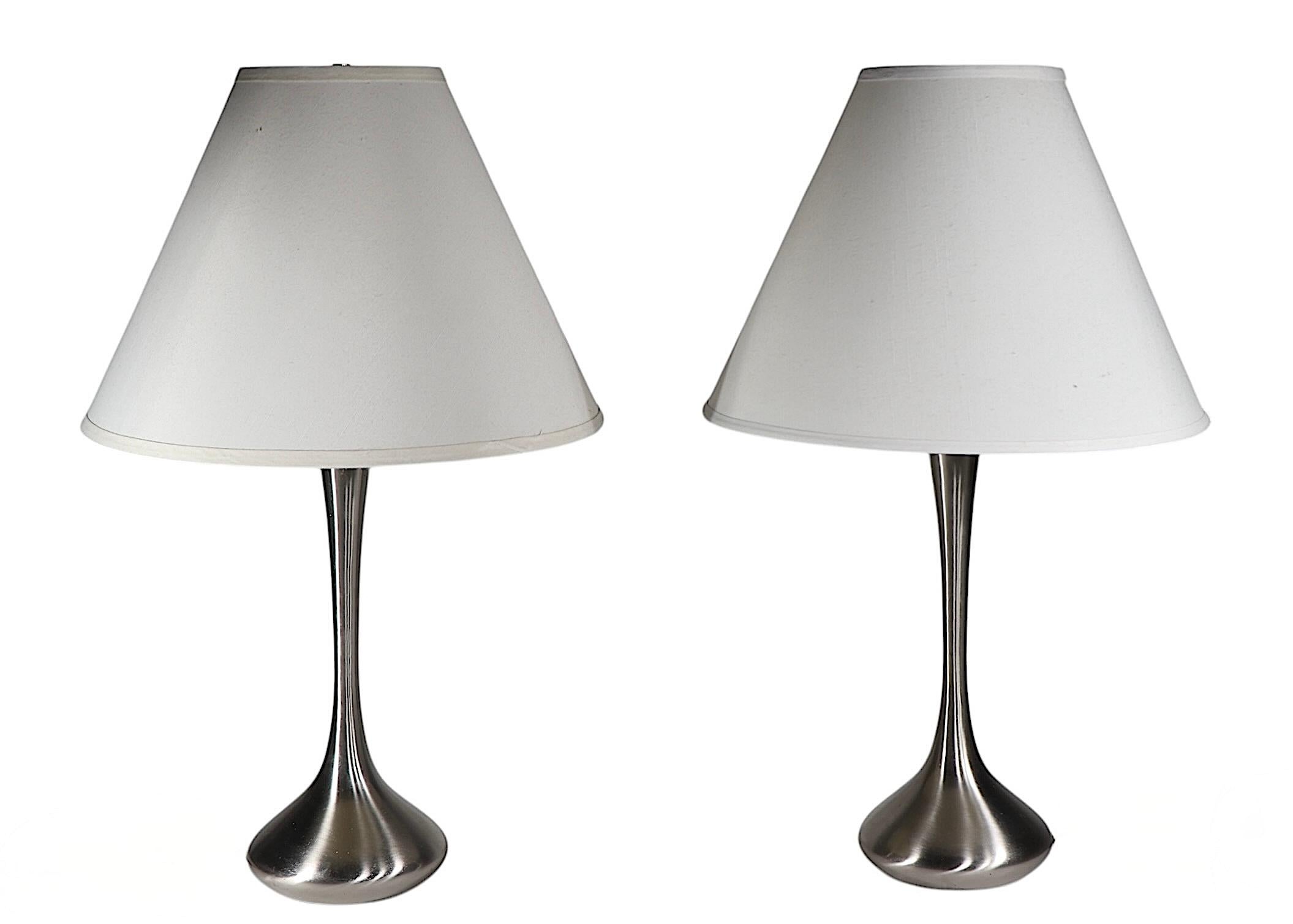 Pr. A Space Age Bill Curry für Laurel Table  Lampen in Original-Silberausführung H-929 im Angebot 6