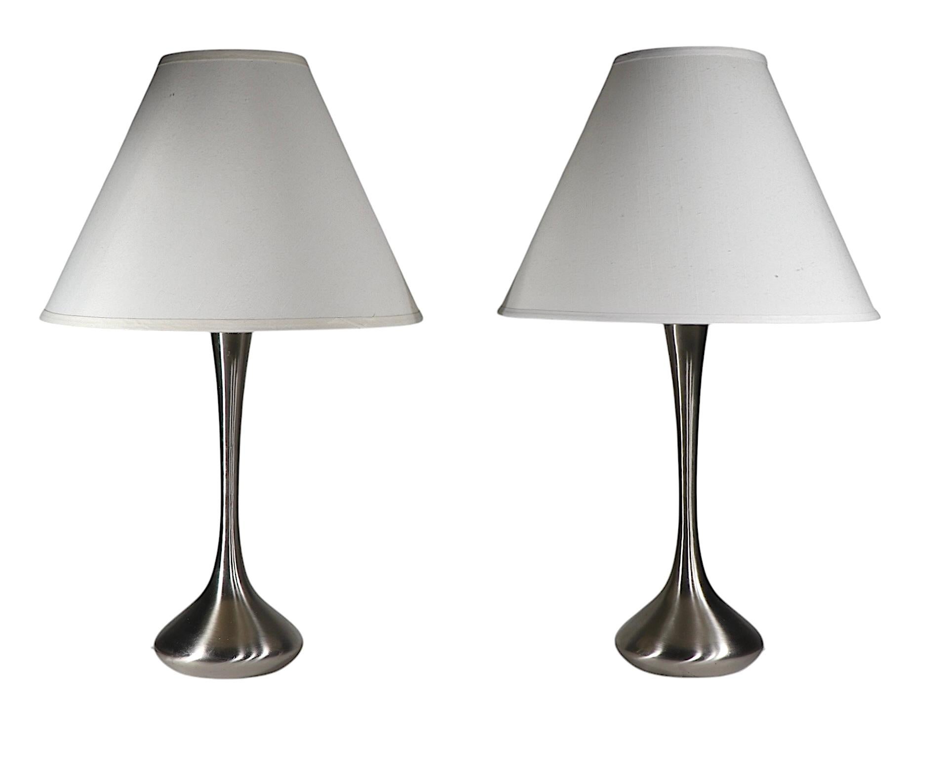 Pr. A Space Age Bill Curry für Laurel Table  Lampen in Original-Silberausführung H-929 im Angebot 7